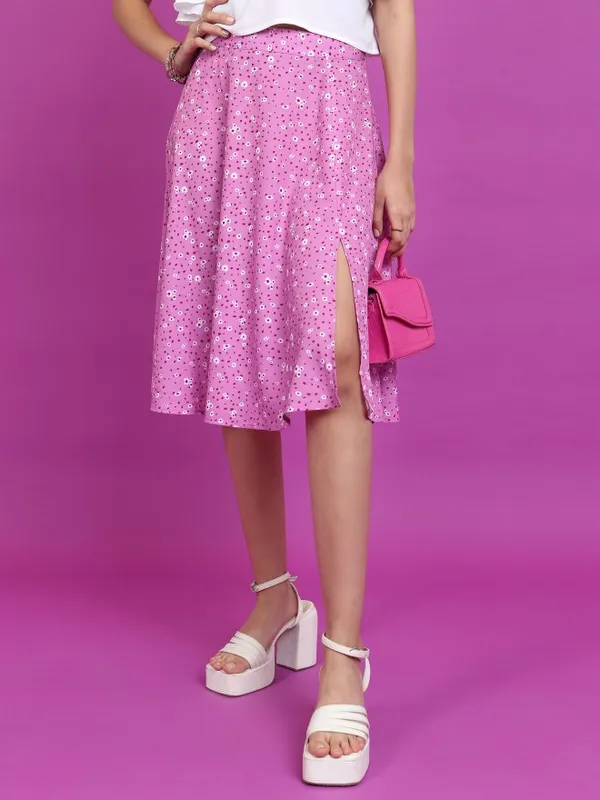 Tokyo Talkies Women Pink Mini Skirt