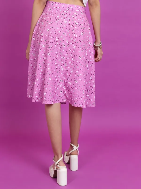 Tokyo Talkies Women Pink Mini Skirt