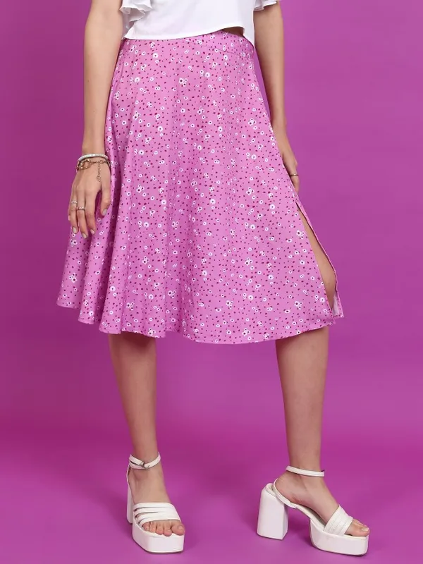 Tokyo Talkies Women Pink Mini Skirt