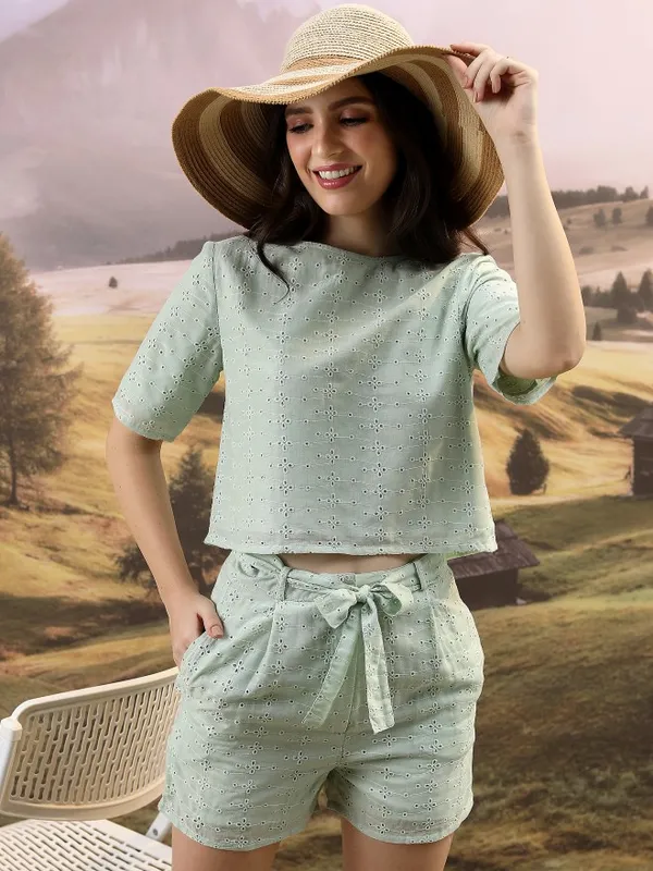 Women Top With Shorts Co-Ords
