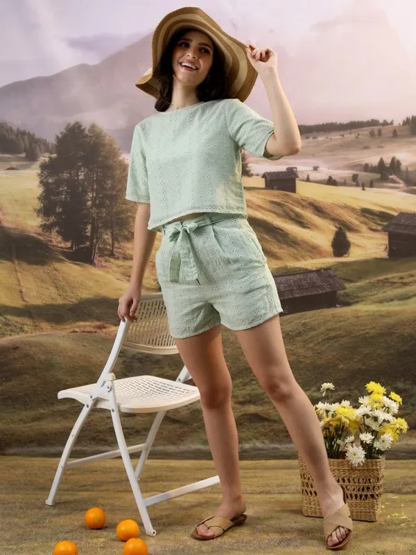 Women Top With Shorts Co-Ords