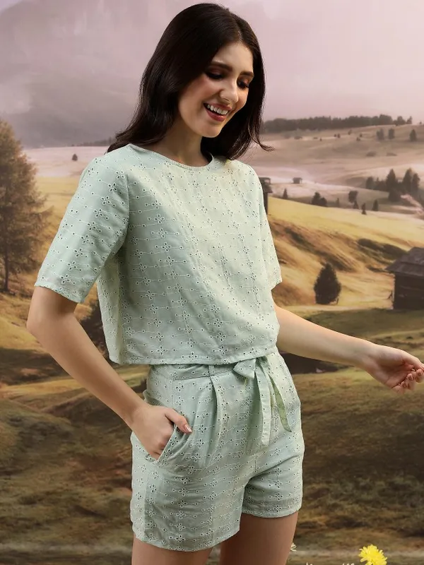 Women Top With Shorts Co-Ords
