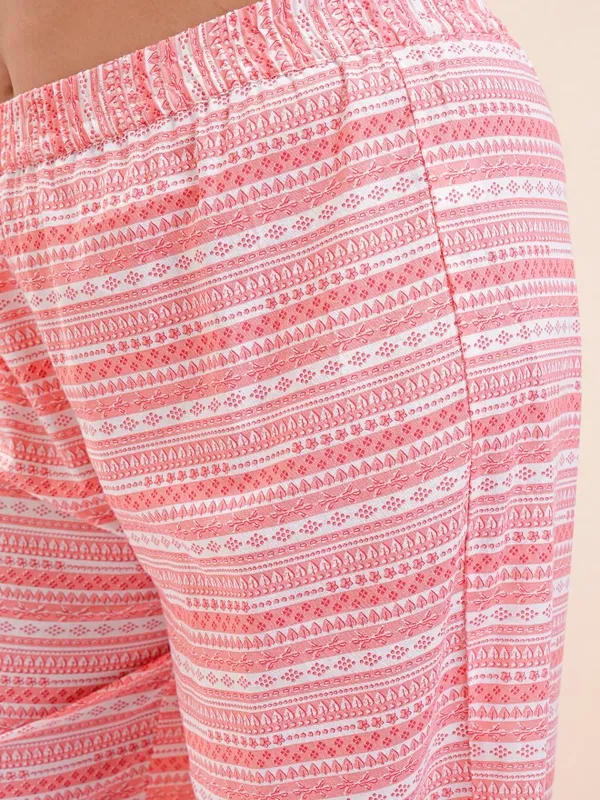 Vishudh Women Pink Plus Size Printed Kurta With Palazzo And Dupatta