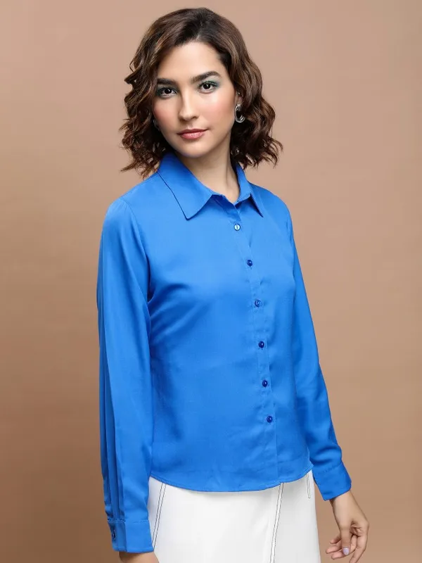 Women Solid Casual Shirt