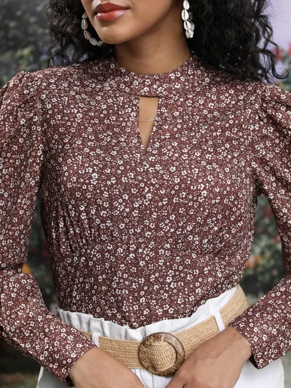 Printed Blouson Top