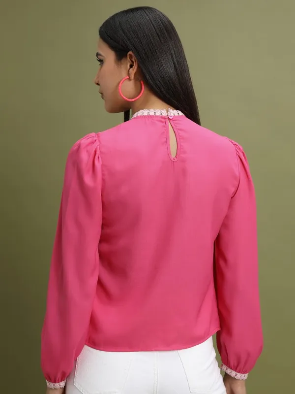  Tokyo Talkies Women Pink Solid Regular Tops