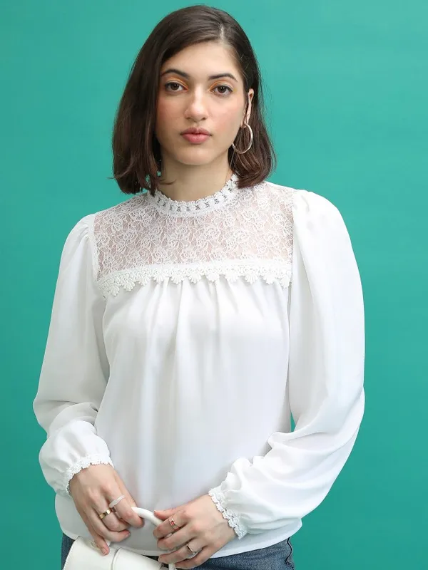 Self Design Blouson Top