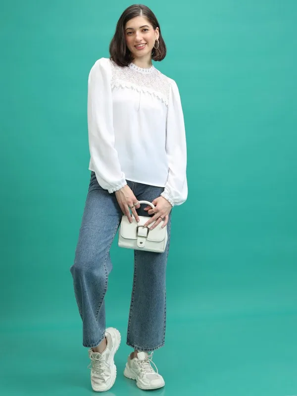 Self Design Blouson Top