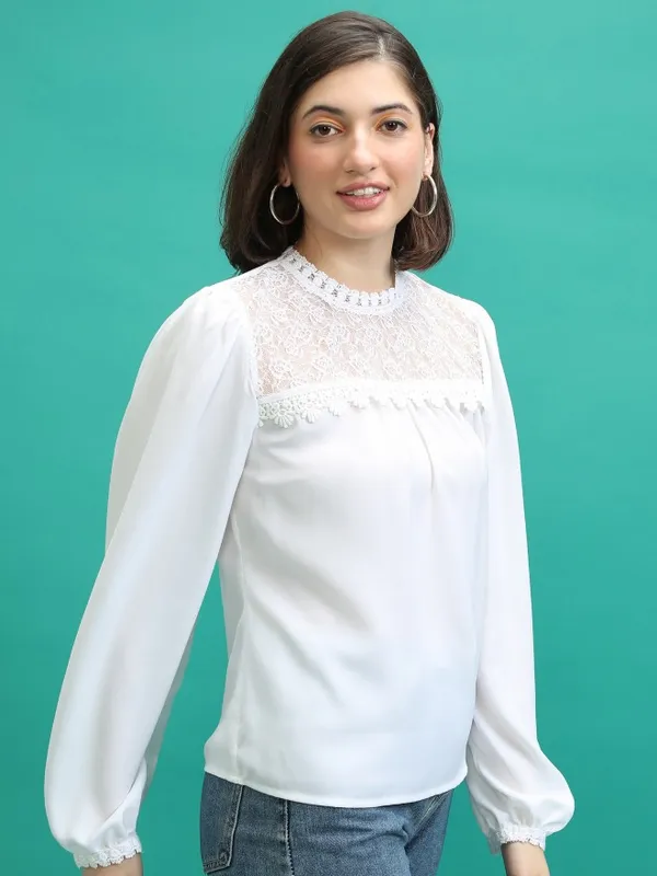 Self Design Blouson Top