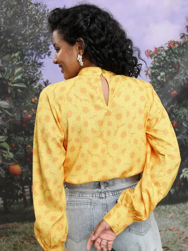 Printed Blouson Top