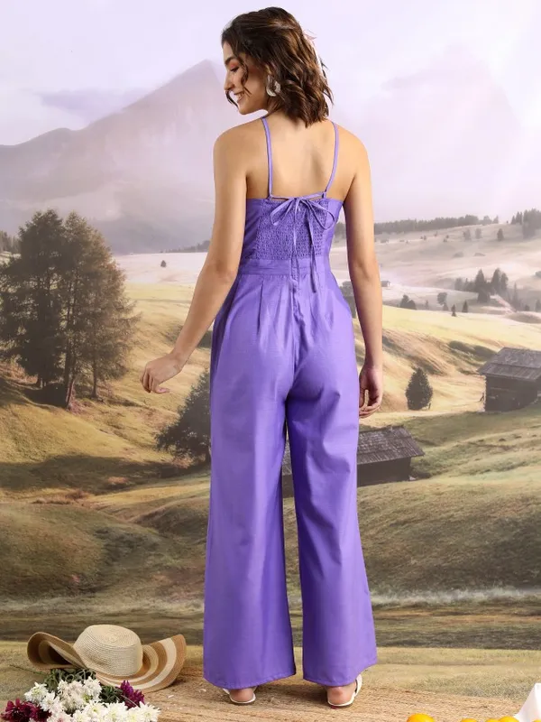  Tokyo Talkies Women Purple Printed Jumpsuits