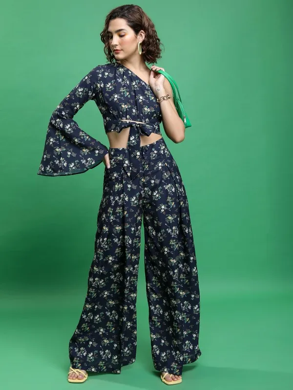  Tokyo Talkies Women Navy Blue Co-Ords