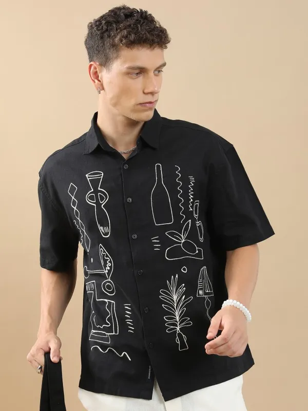 Men Oversized Fit Casual Shirt