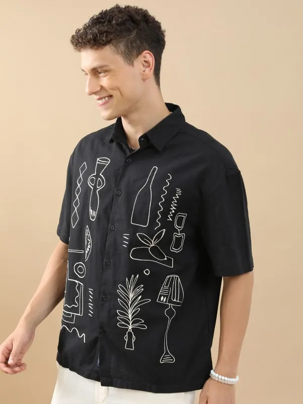 Men Oversized Fit Casual Shirt