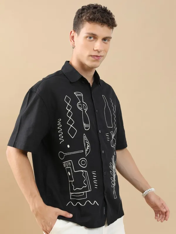 Men Oversized Fit Casual Shirt