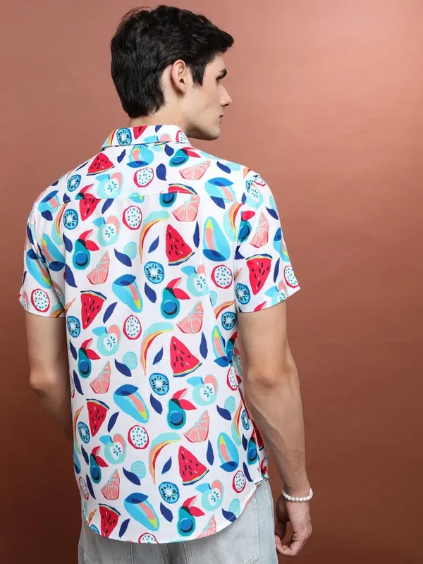  Ketch Men Multi Printed Slim Fit Casual Shirts