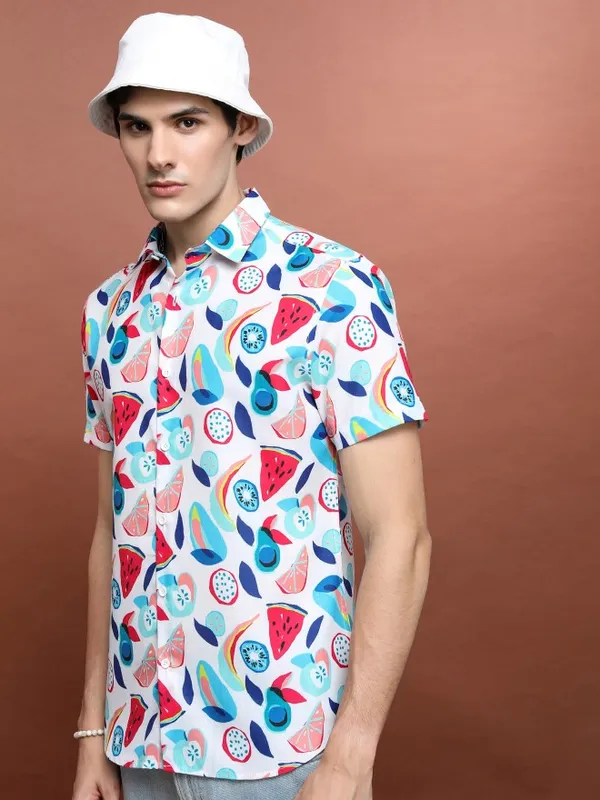  Ketch Men Multi Printed Slim Fit Casual Shirts