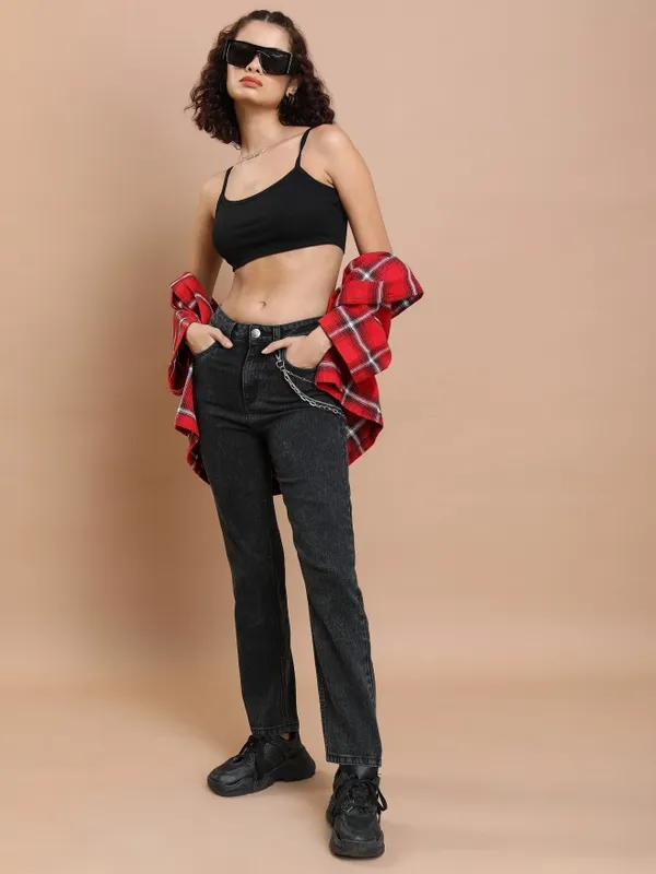  Tokyo Talkies Women Black Solid Bralette Tops