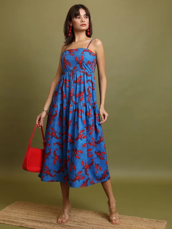 Printed A-Line Dress