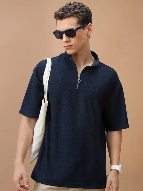 Men Solid Oversized Fit T-Shirt