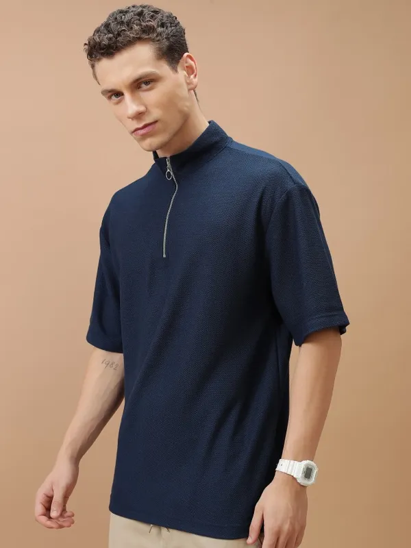 Men Solid Oversized Fit T-Shirt