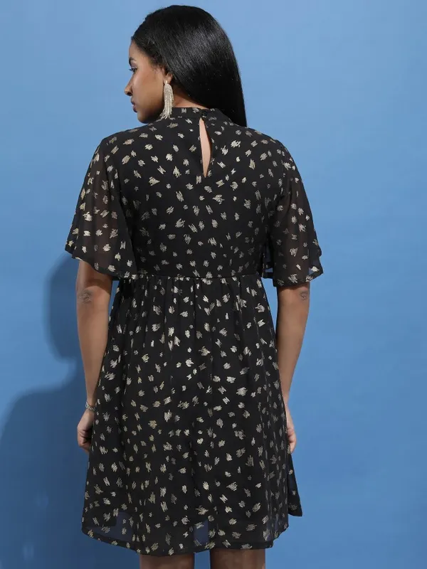 Printed A-Line Dress