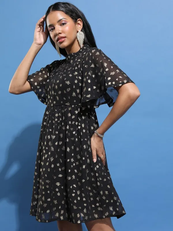 Printed A-Line Dress