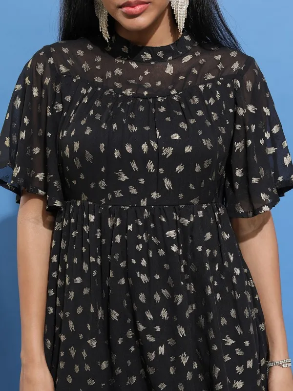 Printed A-Line Dress
