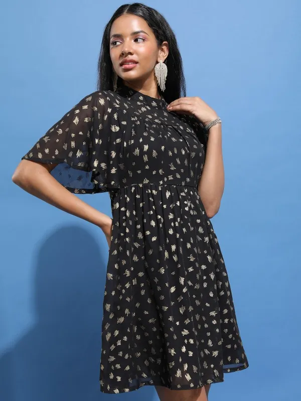Printed A-Line Dress