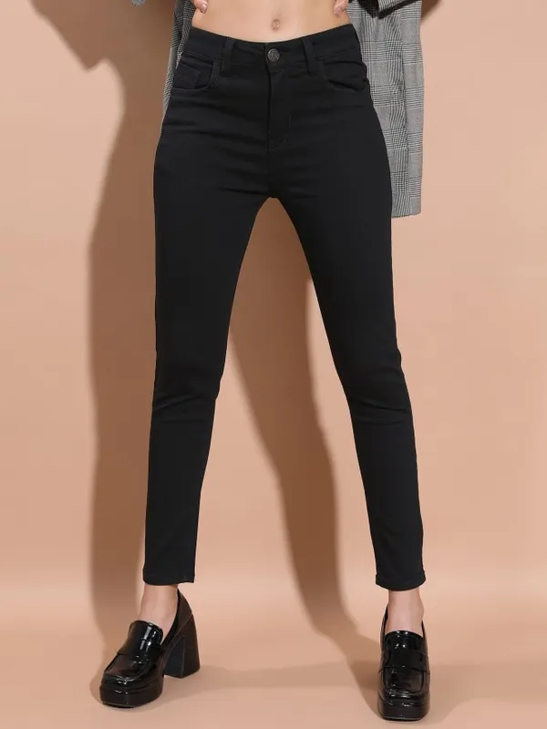  Tokyo Talkies Women Black Slim Fit Clean Look Jeans