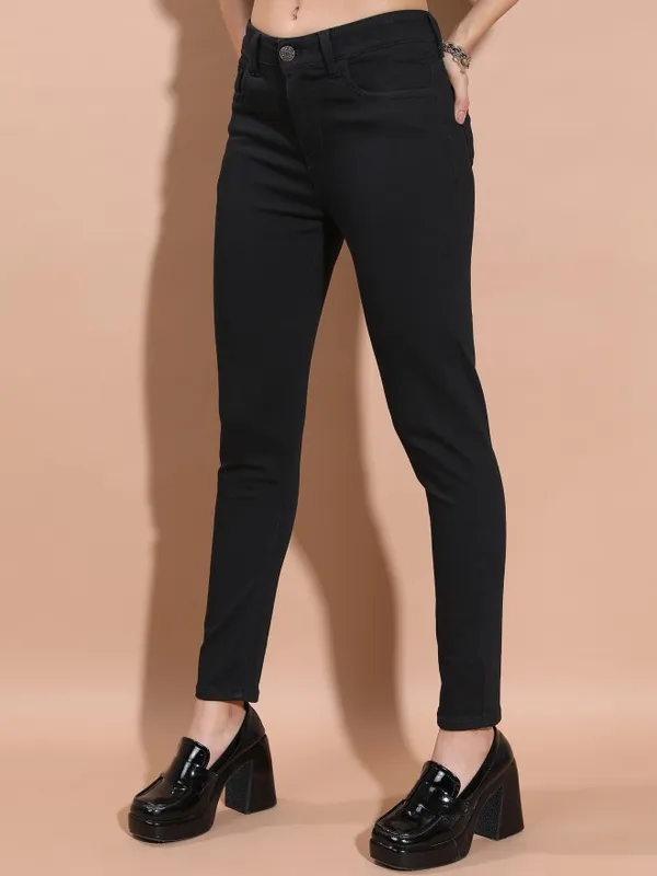  Tokyo Talkies Women Black Slim Fit Clean Look Jeans
