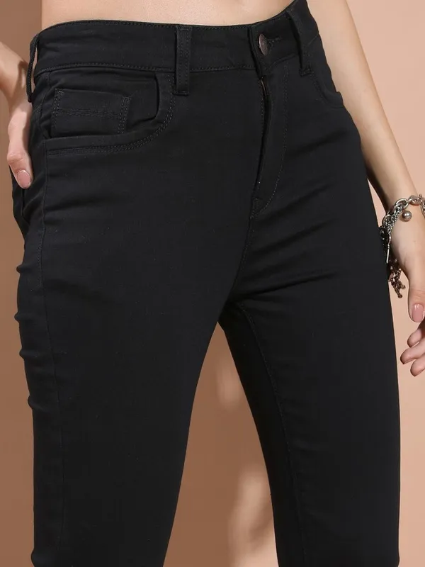  Tokyo Talkies Women Black Slim Fit Clean Look Jeans