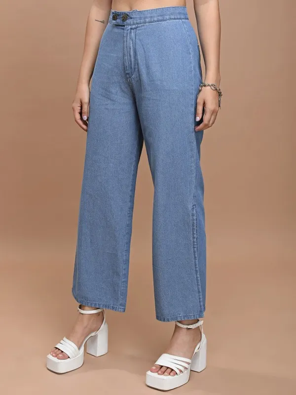 Tokyo Talkies Women Blue Relaxed Fit Stretchable Jeans