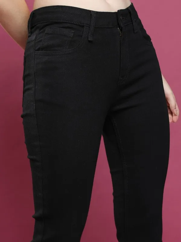  Tokyo Talkies Women Black Straight Fit Clean Look Jeans