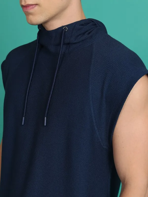 Highlander Unisex Navy Solid Oversized Fit T-Shirt