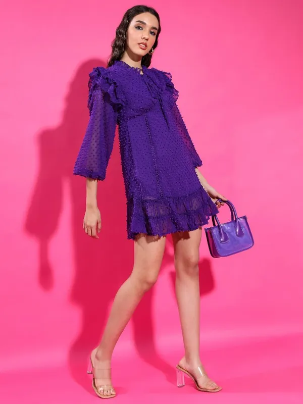  Tokyo Talkies Women Blue Solid Drop-Waist Dresses