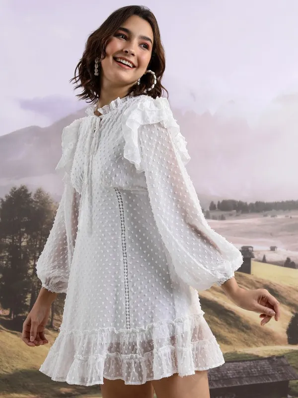 Printed Drop-Waist Dress