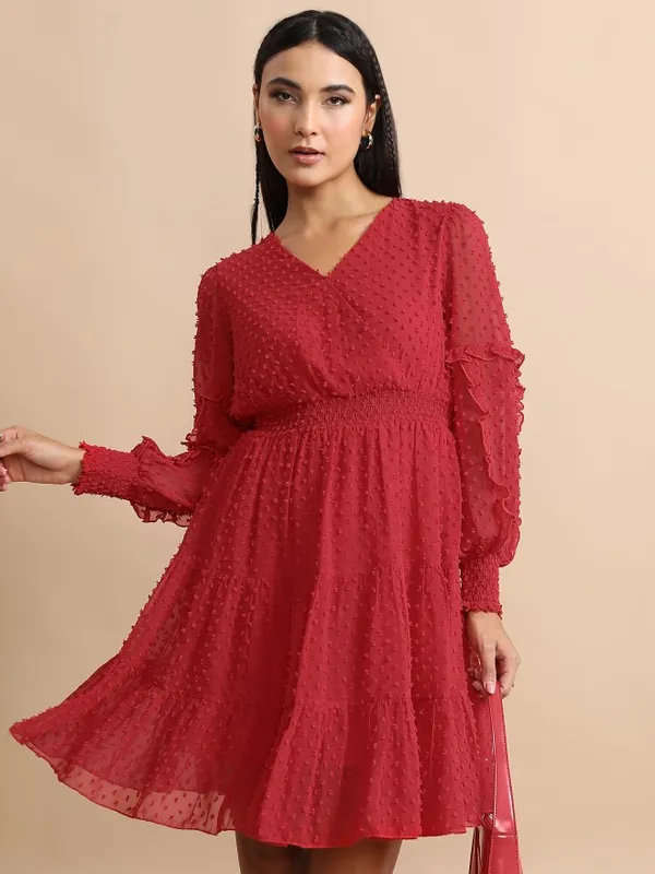 Self Design Fit & Flare Dress
