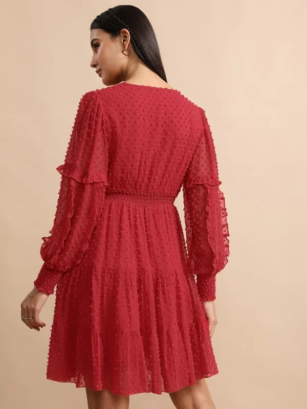 Self Design Fit & Flare Dress