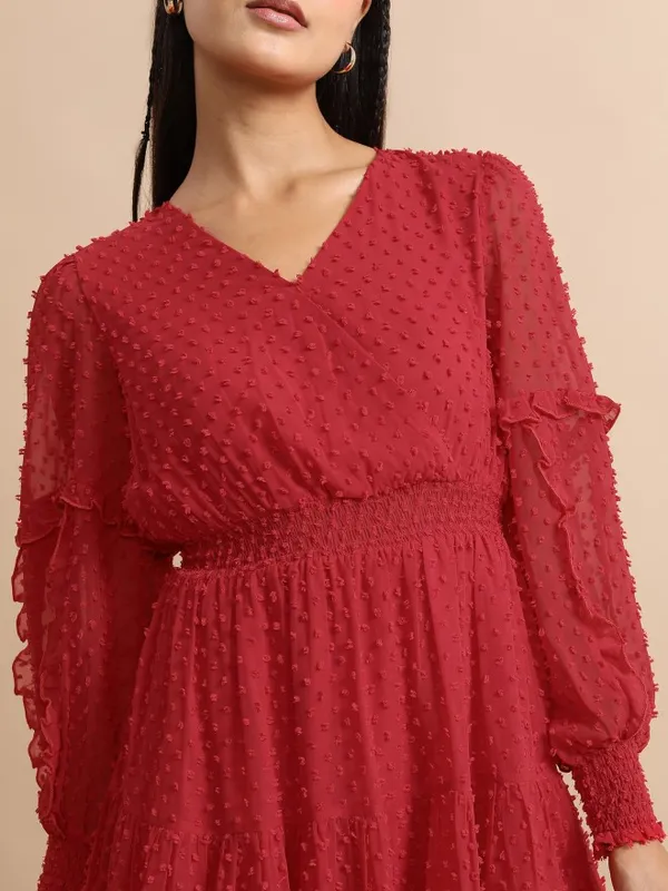Self Design Fit & Flare Dress