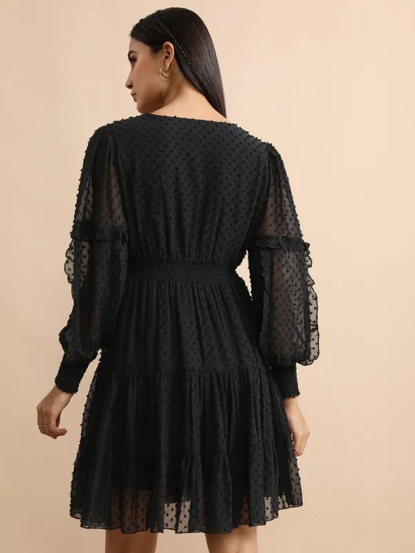Self Design Fit & Flare Dress