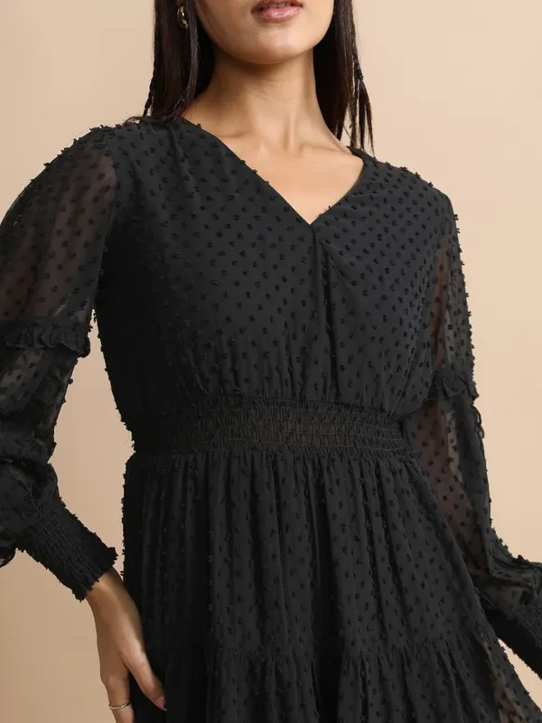 Self Design Fit & Flare Dress