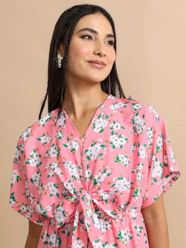  Tokyo Talkies Women Pink Printed Jumpsuits