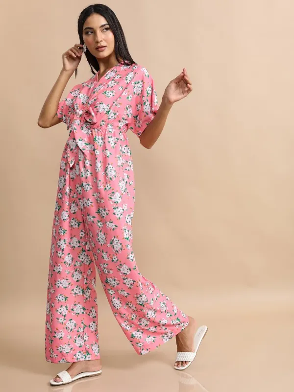  Tokyo Talkies Women Pink Printed Jumpsuits