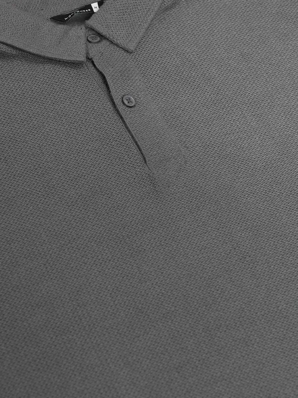 Solid Polo Collar T-Shirt