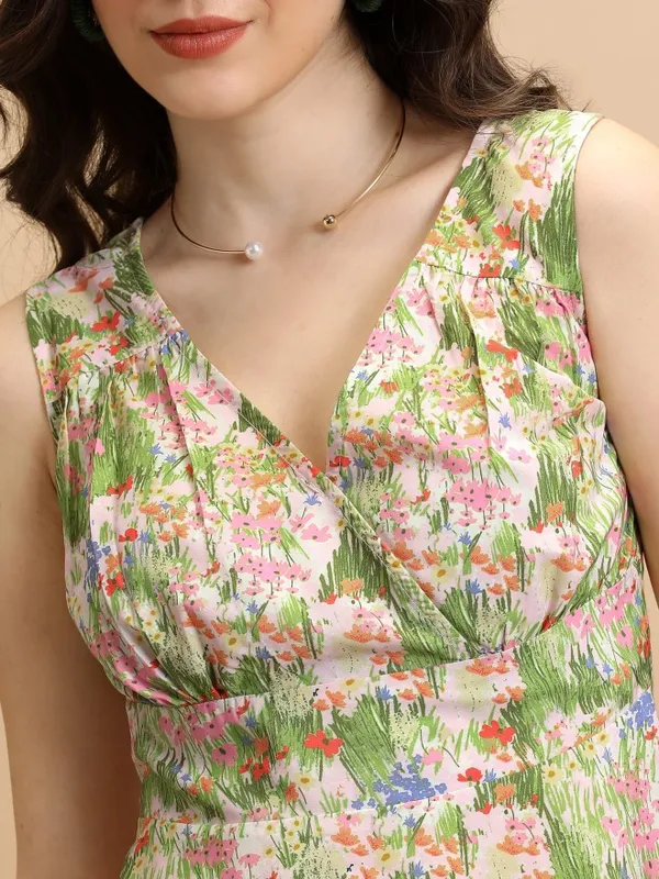 Tokyo Talkies Women Multi Printed Fit And Flare Dress