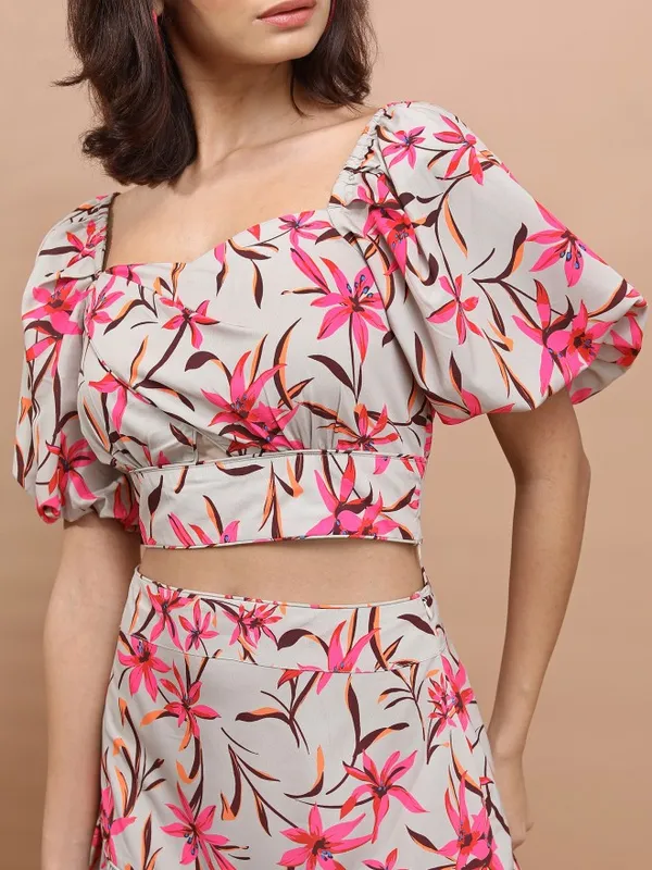  Tokyo Talkies Women Beige Co-Ords