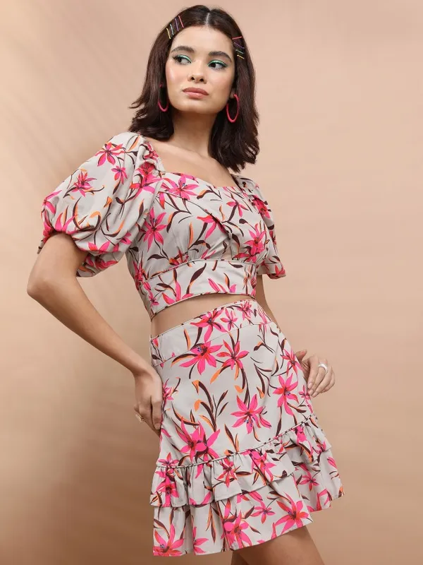  Tokyo Talkies Women Beige Co-Ords