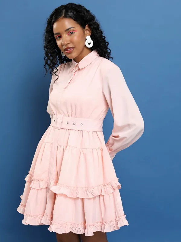 Solid Shirt Dress
