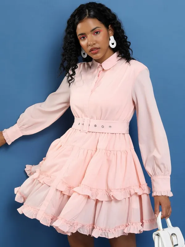 Solid Shirt Dress
